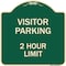 Signmission Visitor Parking Visitor Parking 2 Hour Limit Heavy-Gauge Aluminum Sign, 18" x 18", G-1818-22729 A-DES-G-1818-22729 - alternate 1